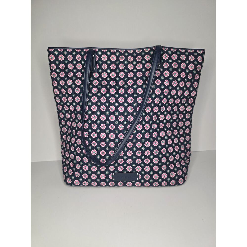 Vera Bradley MARRAKESH Quilted Large Tote Bag Faux Leather Accents EUC